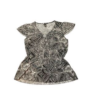 Black & White Patterned Top